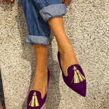 Portia - Boho Fringe Loafers