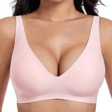 💗LAST DAY SALE 60% OFF⚡50K+ SOLD💕 Jelly Wireless Womens Comfortable Wireless Bras Push Up Bralettes Seamless Tshirts Bras Deep V Everyday Bras