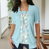 Elegant Patchwork Blouse