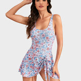 👙Last Day Sale💃 Women's One Piece Tummy Control Tie Knot Swimsuit
