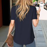 Casual Solid Colour Blouse