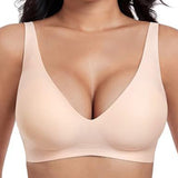 💗LAST DAY SALE 60% OFF⚡50K+ SOLD💕 Jelly Wireless Womens Comfortable Wireless Bras Push Up Bralettes Seamless Tshirts Bras Deep V Everyday Bras
