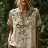 Vintage Floral Print Blouse