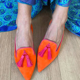 Portia - Boho Fringe Loafers