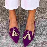 Portia - Boho Fringe Loafers