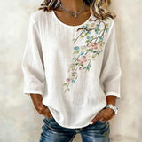Vintage Floral Print Blouse