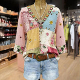 Vintage Floral Print Blouse