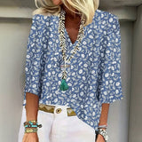 Vintage Floral Print Blouse
