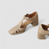 Alina | Block Heel T-Strap