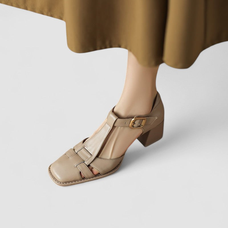 Alina | Block Heel T-Strap