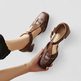 Alina | Block Heel T-Strap
