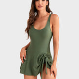 👙Last Day Sale💃 Women's One Piece Tummy Control Tie Knot Swimsuit