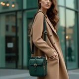 Women’s Compact Leather-Look Crossbody Handbag