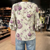 Vintage Floral Print Blouse