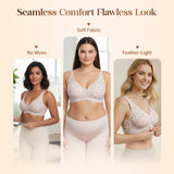 💗LAST DAY SALE 60% OFF⚡50K+ SOLD💕 Jelly Wireless Womens Comfortable Wireless Bras Push Up Bralettes Seamless Tshirts Bras Deep V Everyday Bras