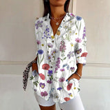 【Long Sleeves】Casual Floral Print Shirt