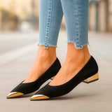 AVELINE GOLD-POINT BALLET FLATS