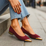 AVELINE GOLD-POINT BALLET FLATS