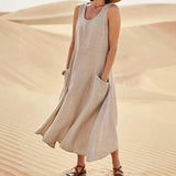 Vintage Plain Colour Dress