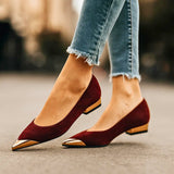 AVELINE GOLD-POINT BALLET FLATS