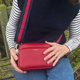 Alba Crossbody Bag - Deep Cherry Red