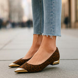 AVELINE GOLD-POINT BALLET FLATS