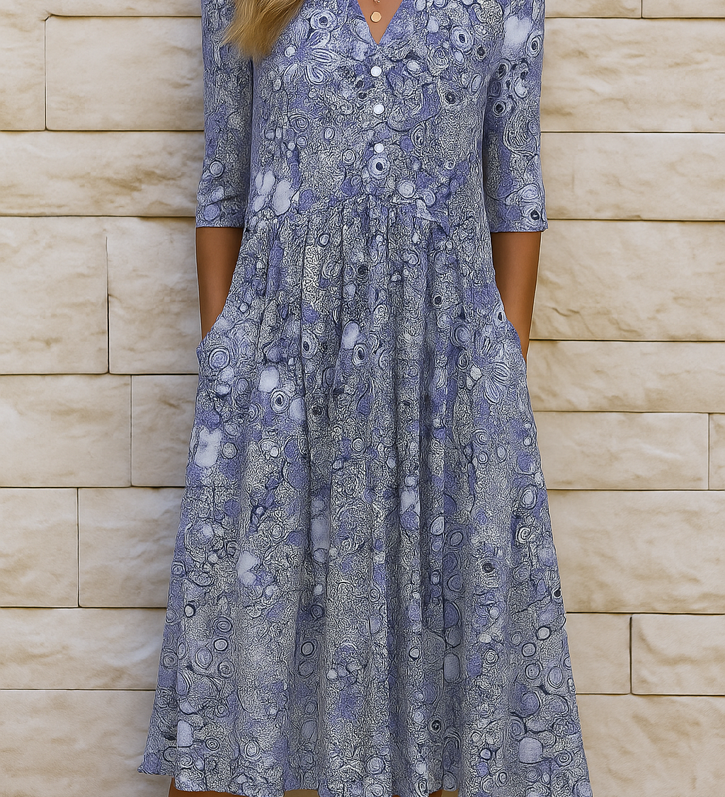 Olivia – Elegant V-Neck Dress
