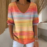 【Long Sleeves】Casual Gradient T-Shirt