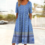 Vintage Floral Print Dress