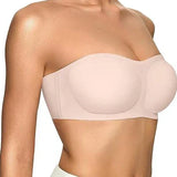 💞Last Day Special Price ￡7.99!!💞Womens Strapless Bras Push Up Bandeau Bra Non Slip Wireless Supportive Padded Bras Seamless Comfortable Tube Jelly Bra