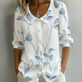Casual Leaf Print Shirt