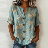 Vintage Floral Print Blouse