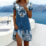 Vintage Floral Print Dress