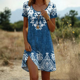 Vintage Floral Print Dress