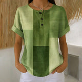 Casual Colour-Block Blouse