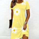 Vintage Floral Print Dress