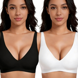 💗LAST DAY SALE 60% OFF⚡50K+ SOLD💕 Jelly Wireless Womens Comfortable Wireless Bras Push Up Bralettes Seamless Tshirts Bras Deep V Everyday Bras