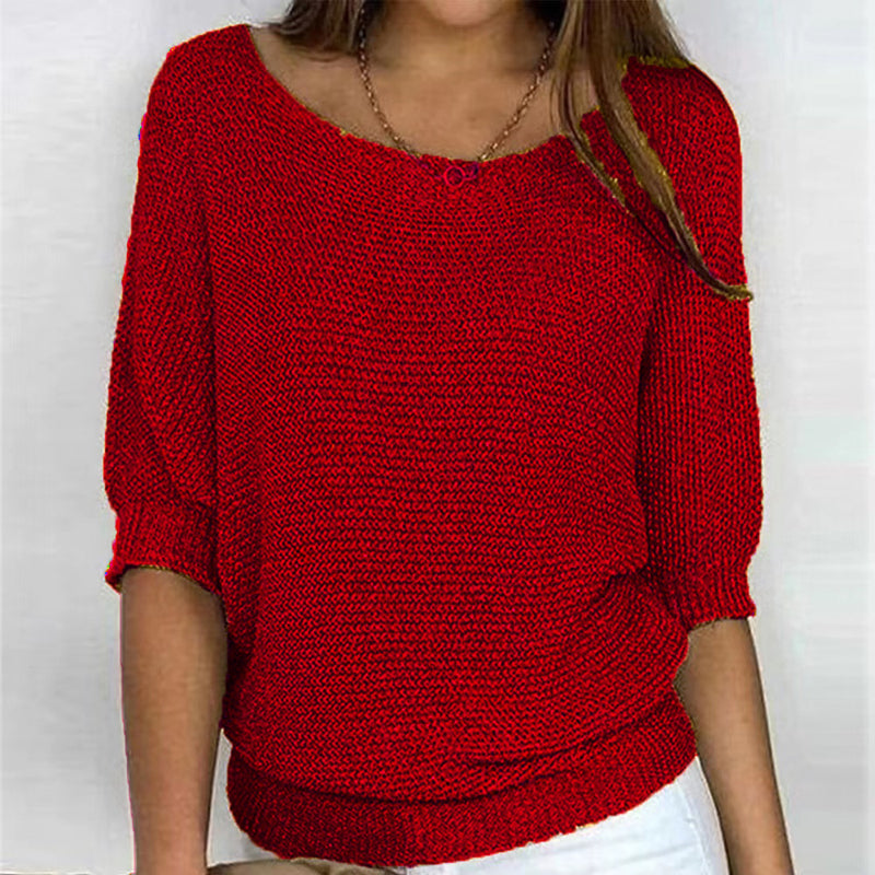 Casual Solid Colour Jumper