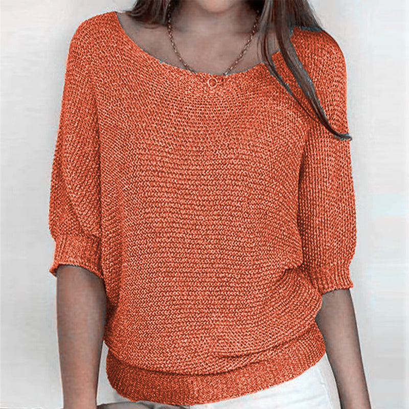 Casual Solid Colour Jumper