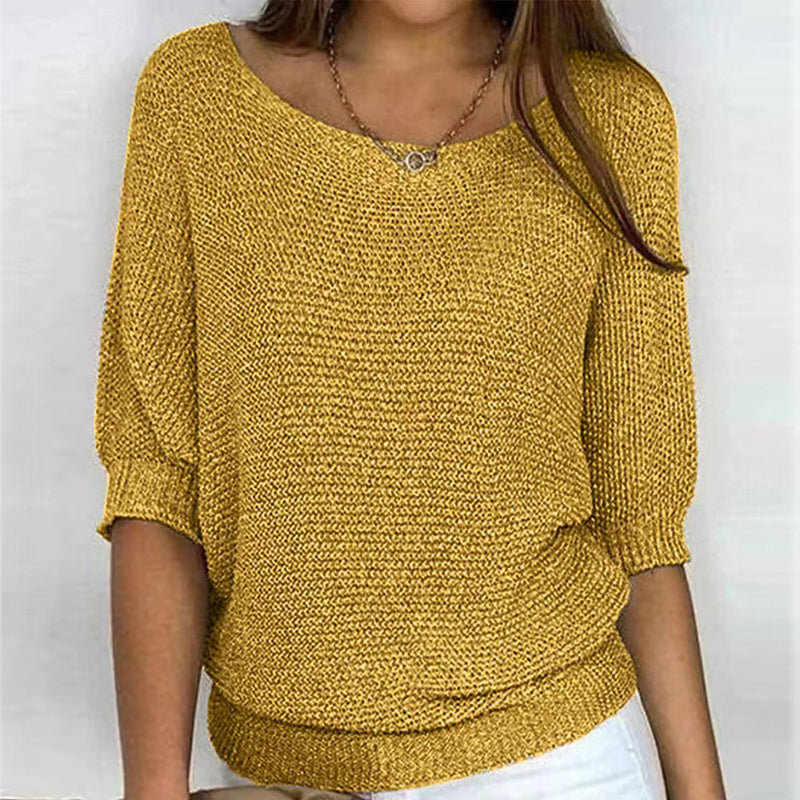 Casual Solid Colour Jumper