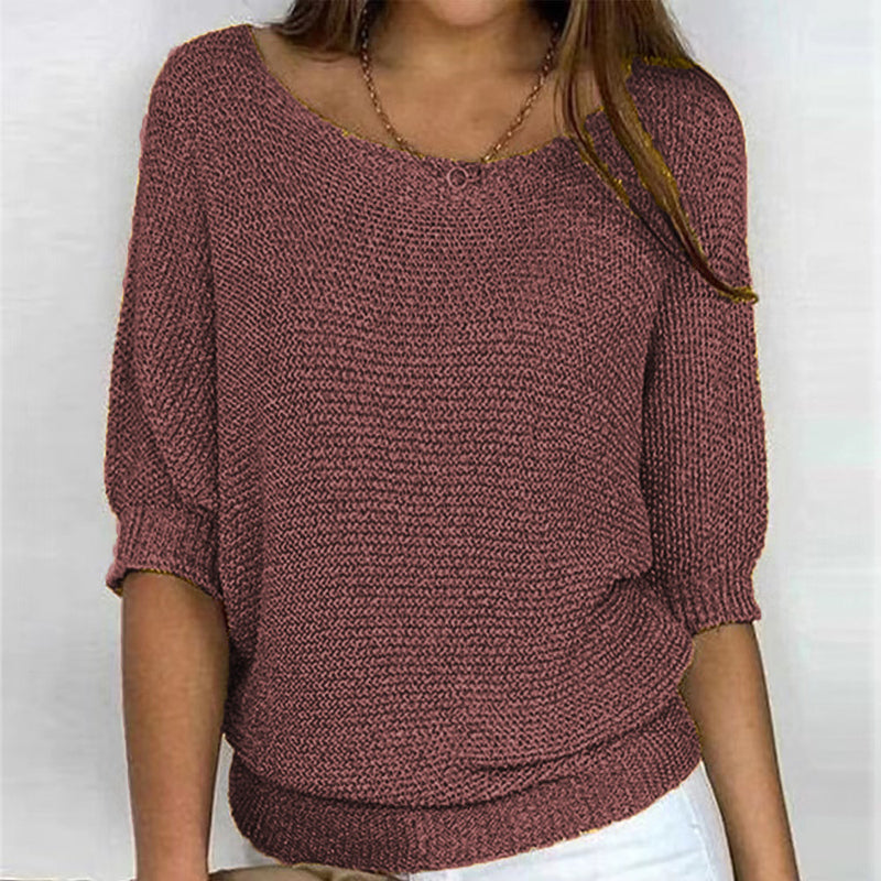 Casual Solid Colour Jumper