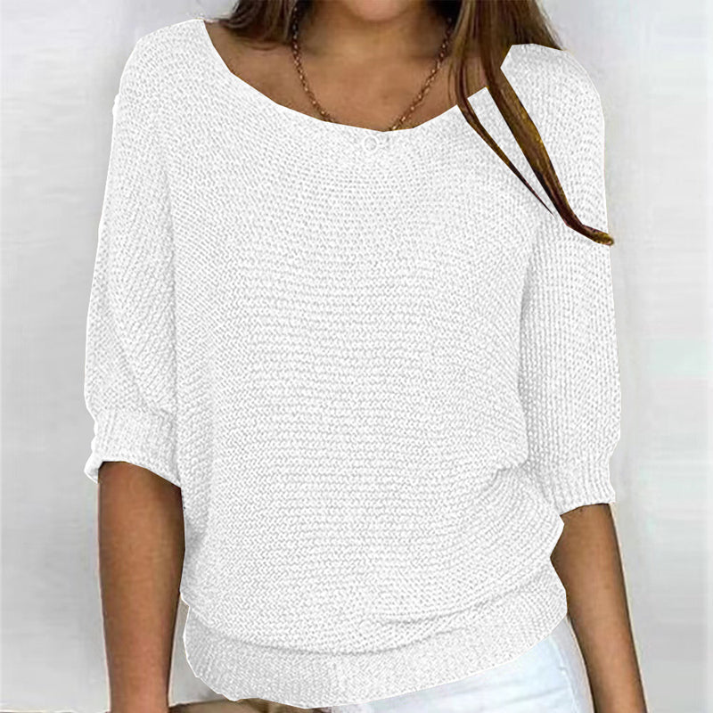 Casual Solid Colour Jumper
