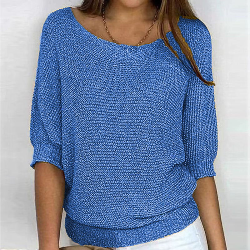 Casual Solid Colour Jumper