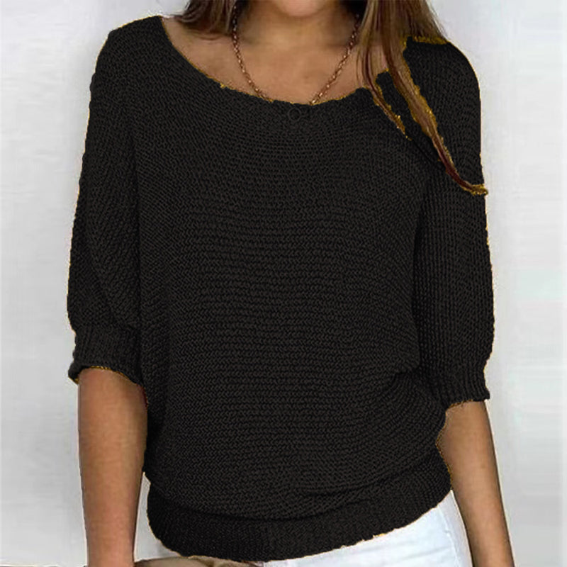 Casual Solid Colour Jumper