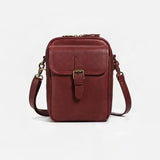 Women’s Compact Leather-Look Crossbody Handbag