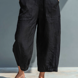 Serena | Stand-Collar Linen Jumpsuit