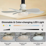 ⏳LAST DAY SALE 60% OFF🔥40W LED Ceiling Fan Light – 20.5” Ultra-Quiet with Remote 🎯 | E27 + FREE B22 Adapter 🔌 | For Bedroom 😴, Kitchen 👩‍🍳 & Garage 🛠️ – UK Ready! 🇬🇧