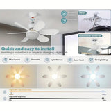 ⏳LAST DAY SALE 60% OFF🔥40W LED Ceiling Fan Light – 20.5” Ultra-Quiet with Remote 🎯 | E27 + FREE B22 Adapter 🔌 | For Bedroom 😴, Kitchen 👩‍🍳 & Garage 🛠️ – UK Ready! 🇬🇧