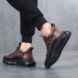 Men's Casual Leather-Look Air Cushion Shoes
