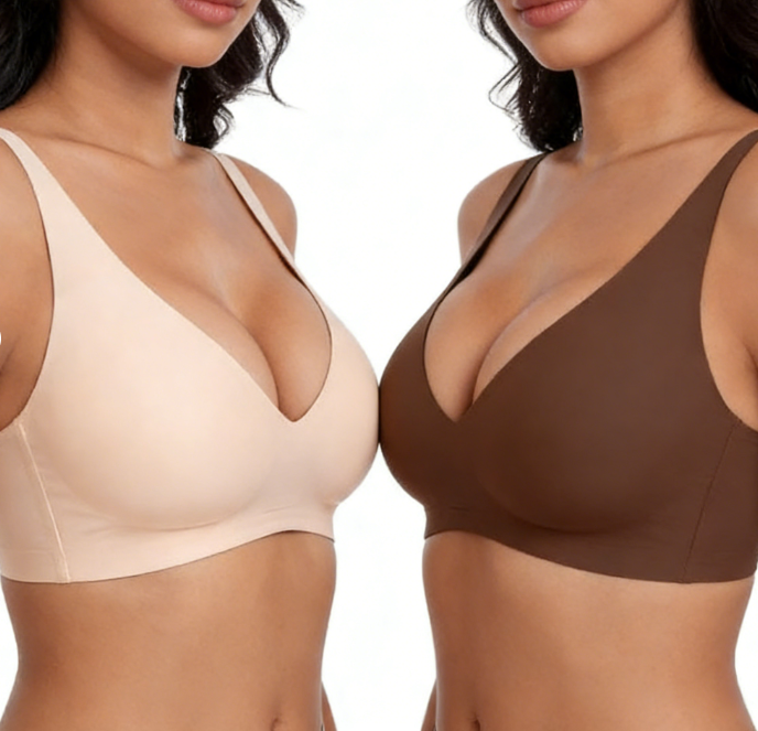 💗LAST DAY SALE 60% OFF⚡50K+ SOLD💕 Jelly Wireless Womens Comfortable Wireless Bras Push Up Bralettes Seamless Tshirts Bras Deep V Everyday Bras